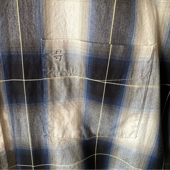 Stetson Western Shirt Men's XL Blue & White Plaid Button Up Long Sleeve Rodeo - Picture 7 of 14